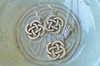 Holiday Set: Sterling Silver Hand Hammered Eternal Celtic Knot Necklace with Celtic Bail and Matching Earrings