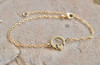 Irish Claddagh Yellow Bronze and Gold Filled Bracelet