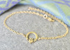 Irish Claddagh Yellow Bronze and Gold Filled Bracelet