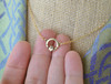 Irish Claddagh Petite Bronze and Gold Filled Necklace