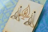 Classic Trinity Knot Yellow Bronze Earrings
