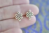 Eternity Knot Yellow Bronze Stud Earrings