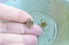 Eternity Knot Yellow Bronze Stud Earrings