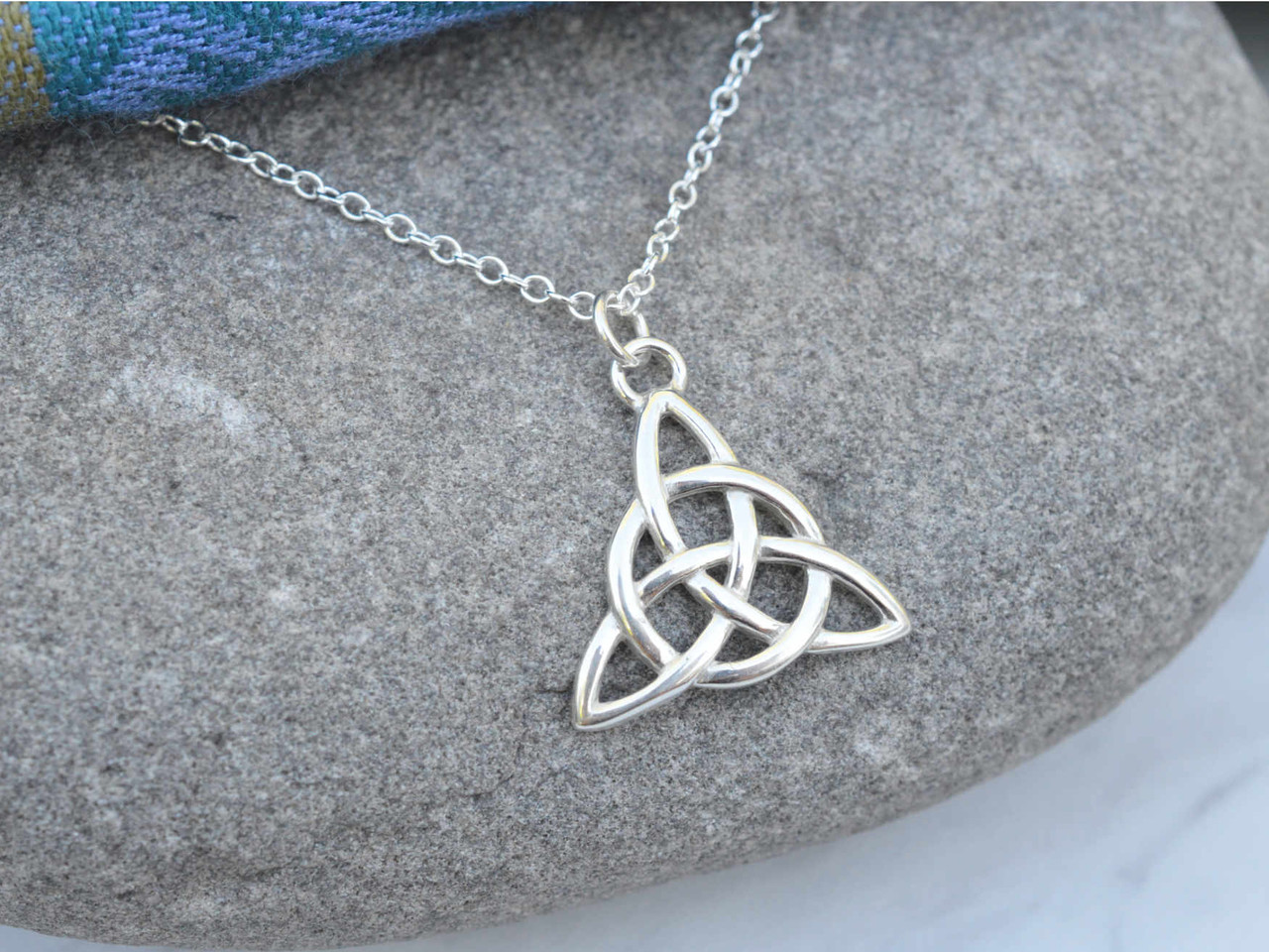 Trinity Knot Pendant Necklace - Peat Fire by Eireann