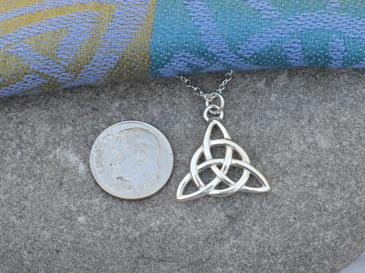 Trinity Knot Pendant Necklace - Peat Fire by Eireann