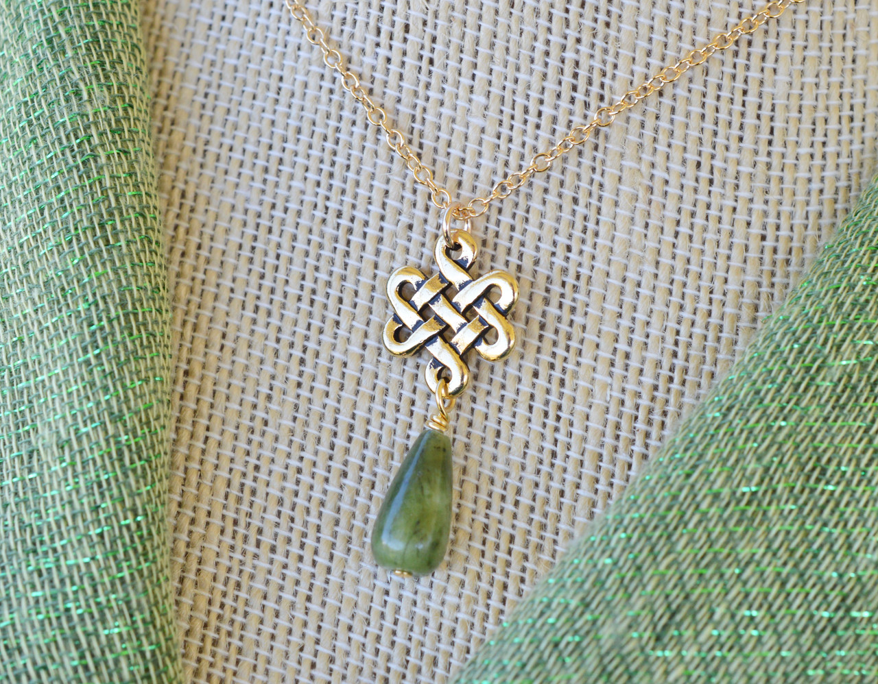 Celtic Cross Necklace - Pendant Necklace Of Yellow Gold