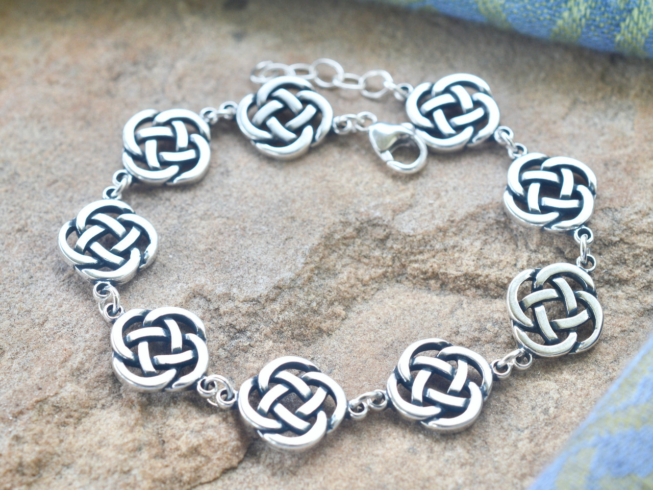 Celtic Knot Sterling Silver Bracelet | Peat Fire Jewelry