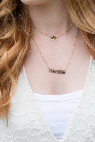 Anam Cara Gold Bar Necklace