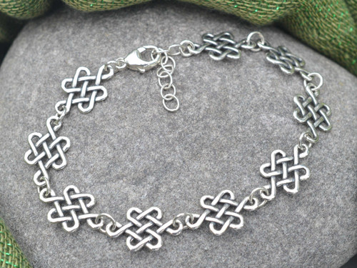 Eternity Knot Sterling Silver Bracelet 