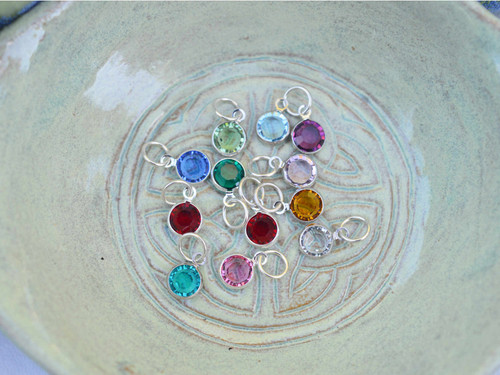 Eternity Knot Birthstone Sterling Silver Earrings