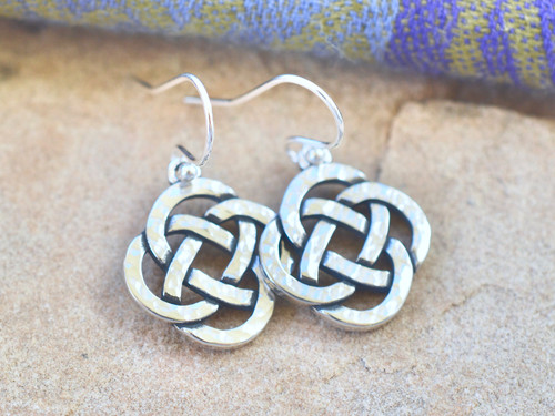 Large Sterling Silver Eternal Celtic Knot Earrings Large Sterling Silver Eternal Celtic Knot Earrings