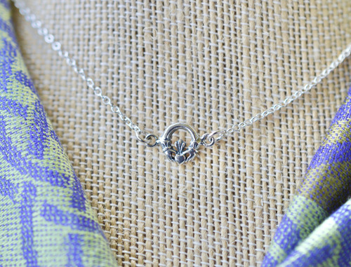Irish Claddagh Sterling Silver Necklace