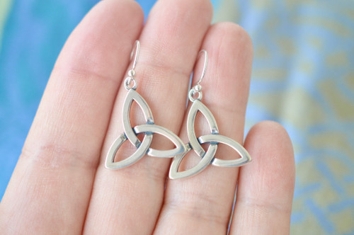 Classic Trinity Knot Sterling Silver Earrings