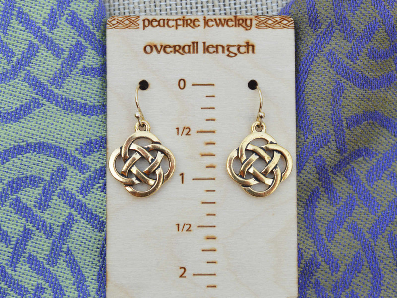 24K Gold Plated CELTIC or CLASSIC HARP POST EARRINGS –