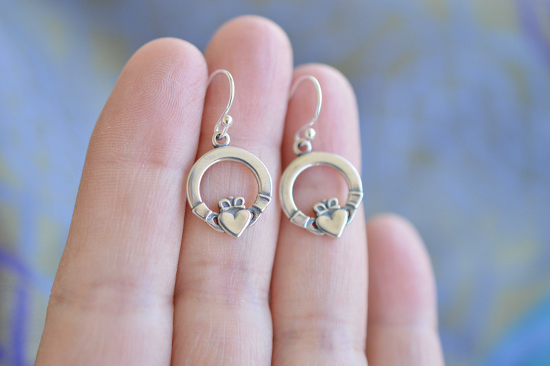 The Claddagh "Love, Loyalty, Friendship" Sterling Silver Earrings