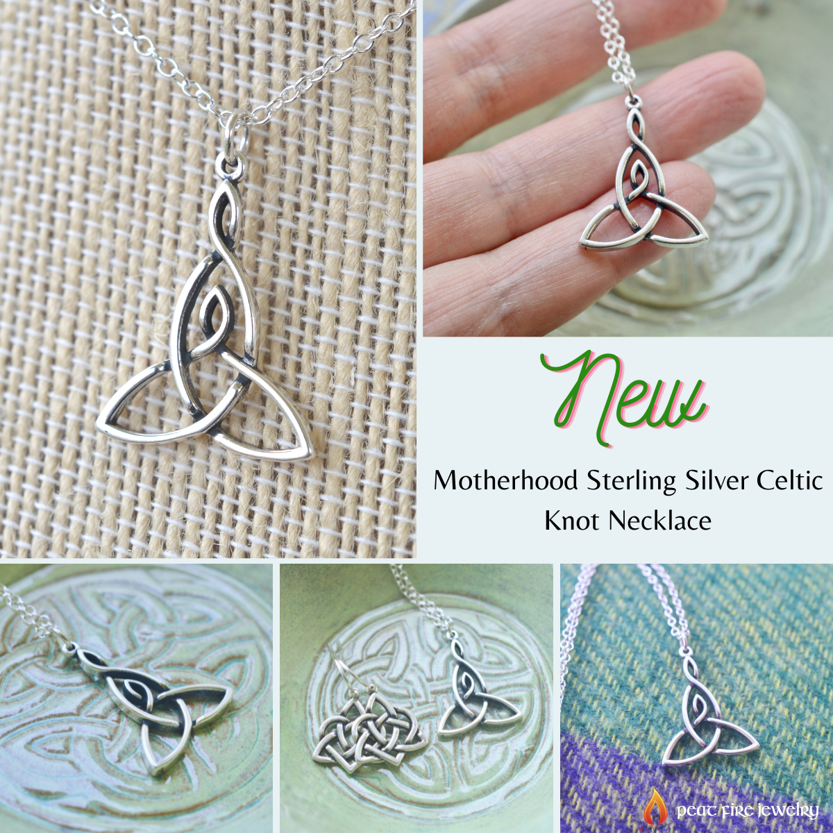 The NEW Motherhood Celtic Knot Sterling Silver Necklace- just in time for Christmas!