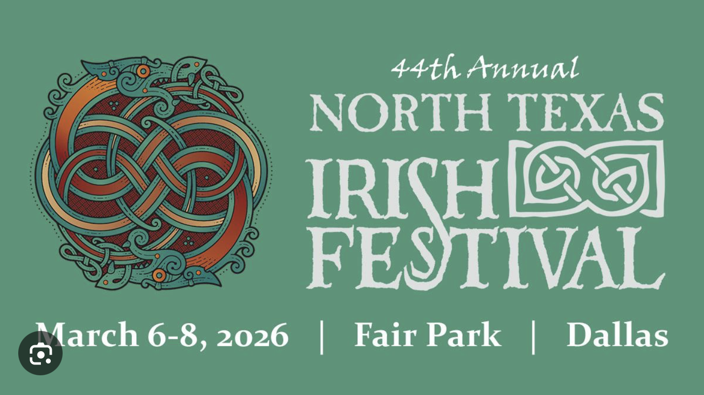 Join Us at North Texas Irish Festival March 6-8th in Dallas!