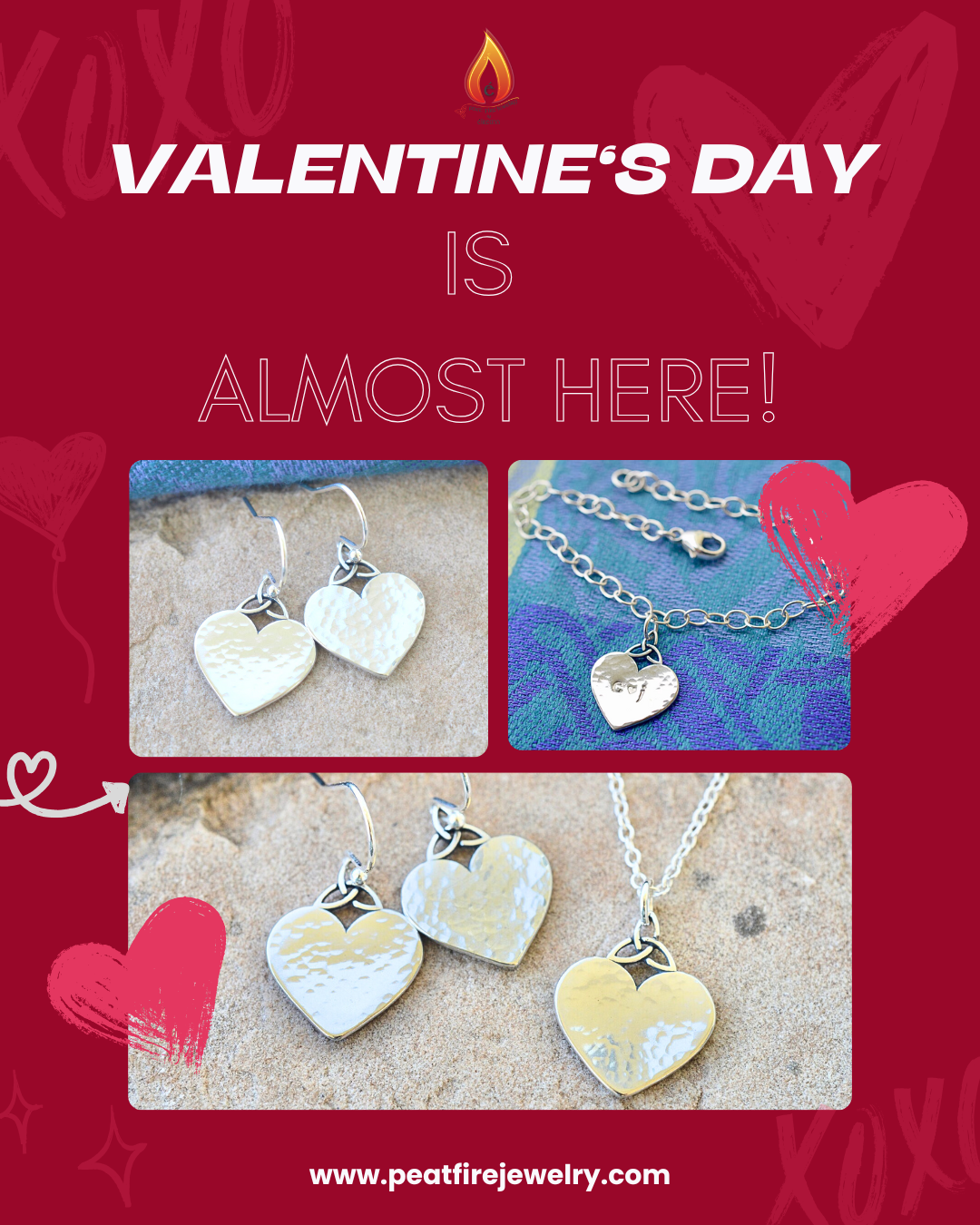 It's almost Valentine's Day! Shop at Peat Fire Jewelry!