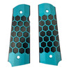 Paintballshop - 45 Grip Panels - Hex - Black/Turquoise