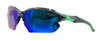 Paintball Assassin - Blade Glasses - Black/Green Frame - Blue Mirror