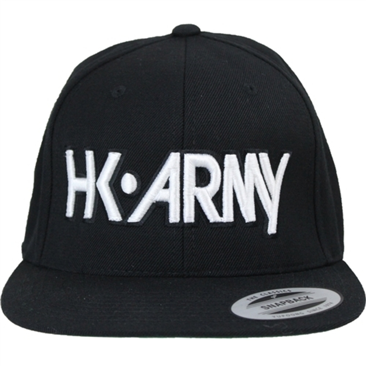 HK - Hat - Typeface Snapback - Black/White