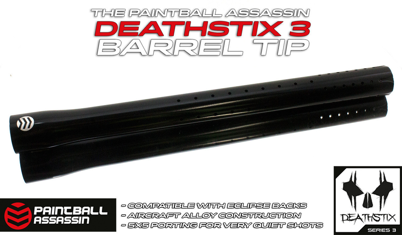 Paintball Assassin - Deathstix 3 Alloy Tip - Black Gloss