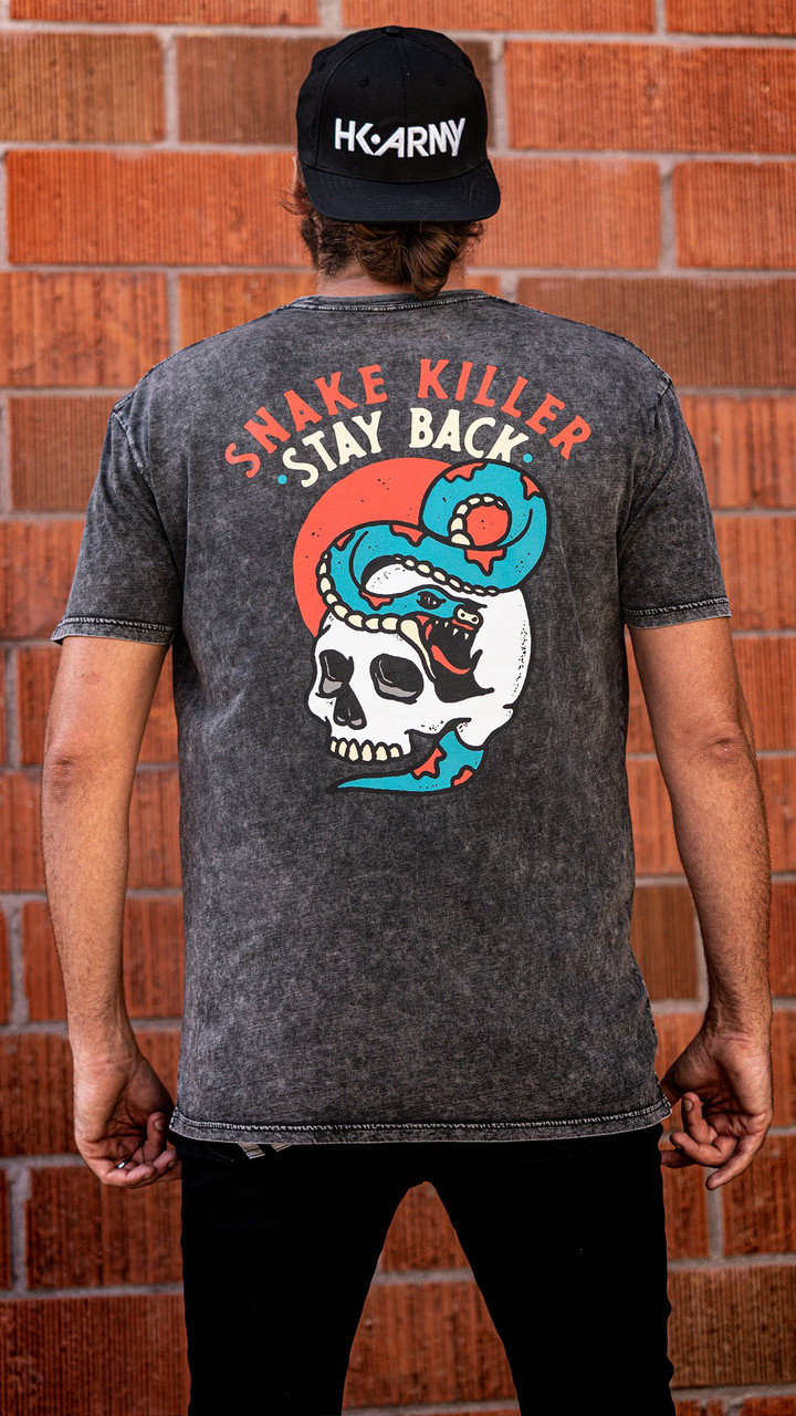 HK - Tshirt - Snake Killer - Black Acid Wash