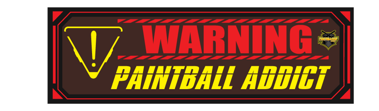 Paintballshop - Warning Addict - Bumper Sticker