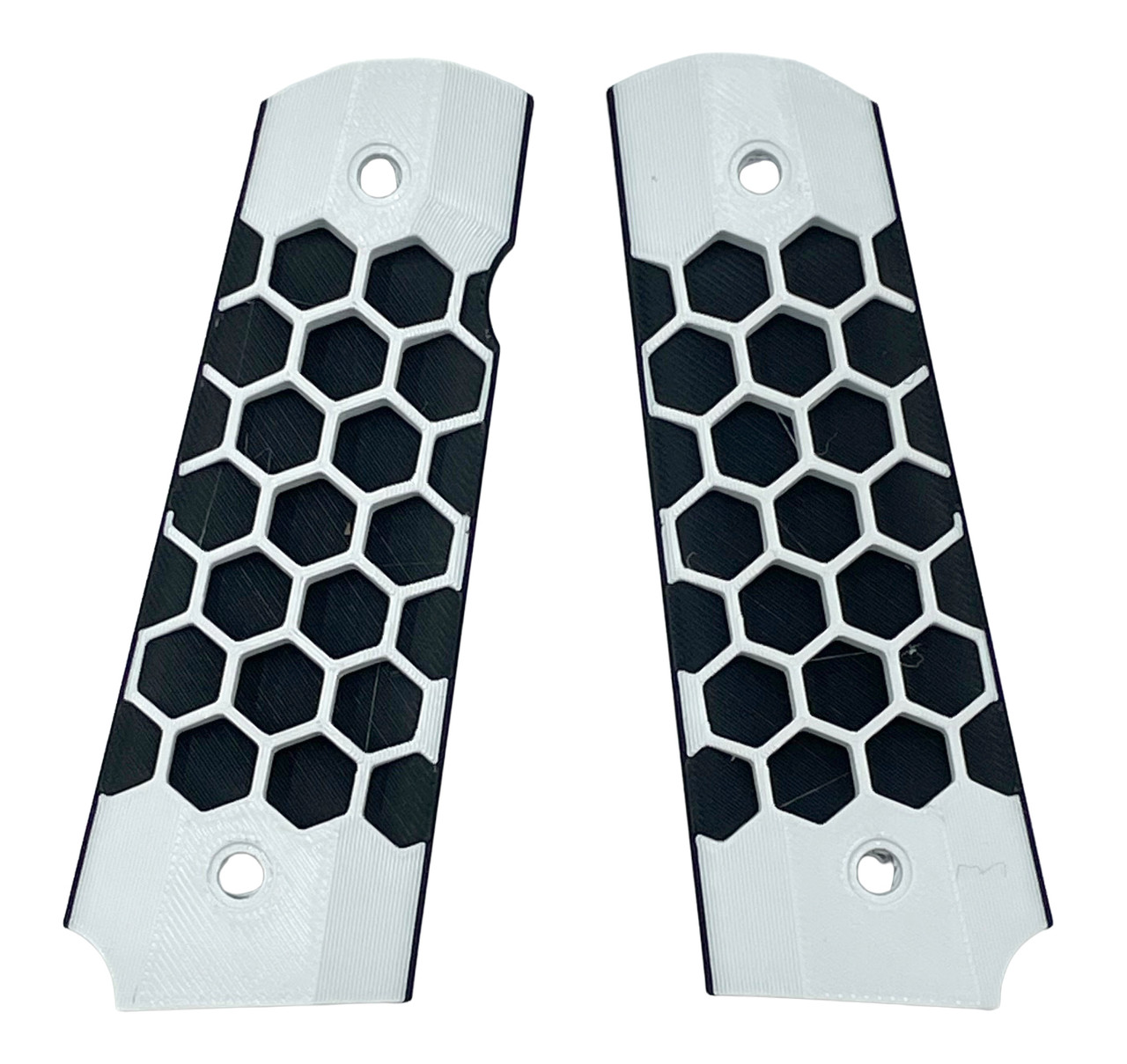 Paintballshop - 45 Grip Panels - Hex - Black/White