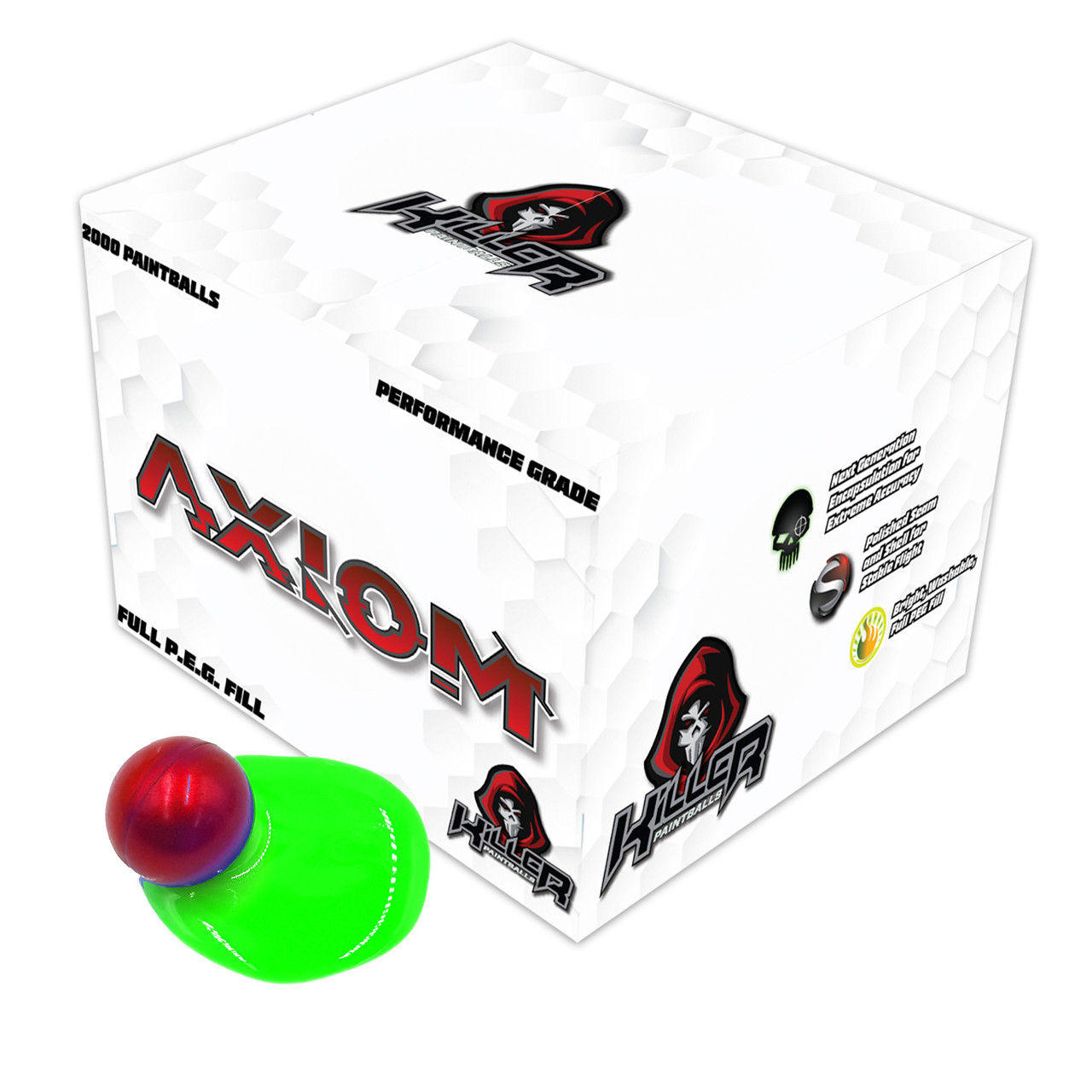 Killer - Axiom - Red w/Green Fill - .68 Caliber