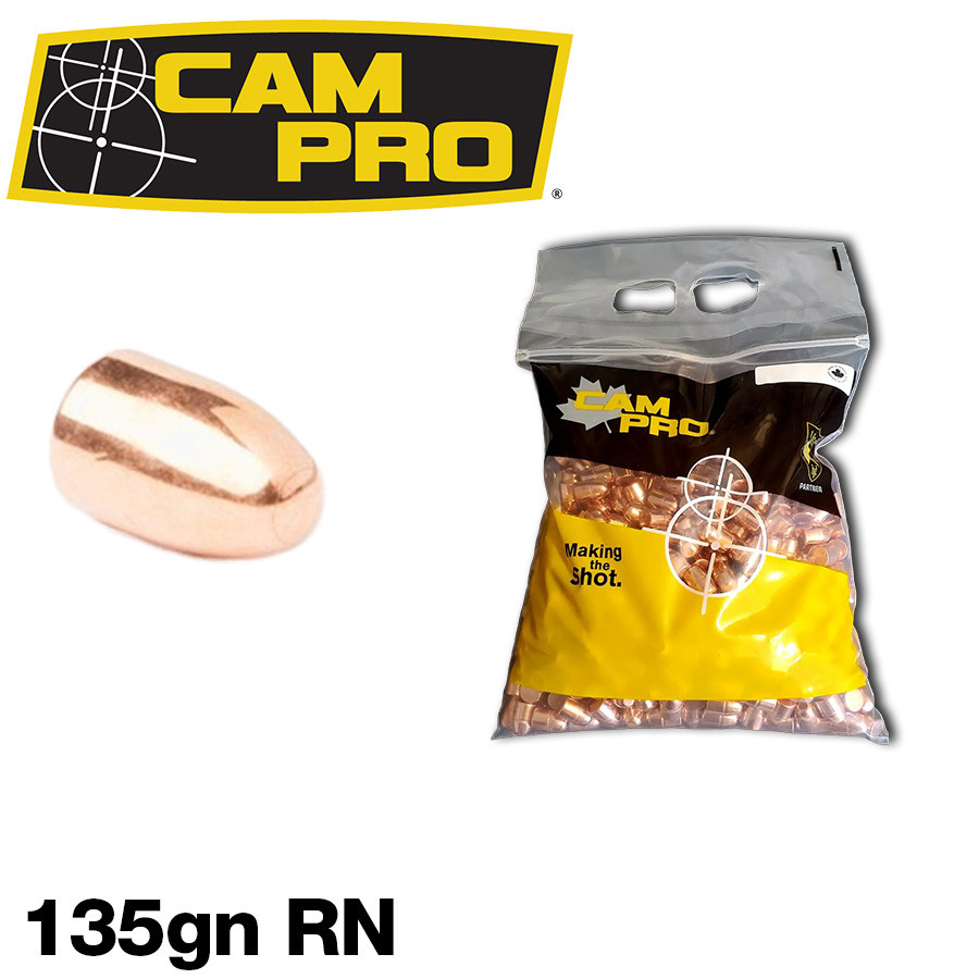 CamPro - .356 9mm/38 Super - 135gn - RN - 500 Count