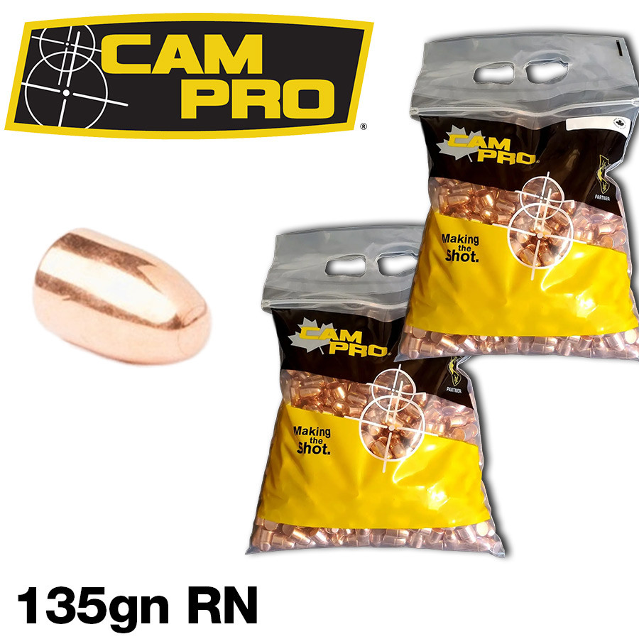 CamPro - .356 9mm/38 Super - 135gn - RN - 1000 Count