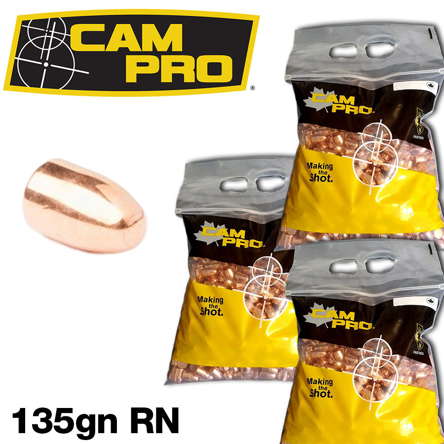CamPro - .356 9mm/38 Super - 135gn - RN - 1500 Count