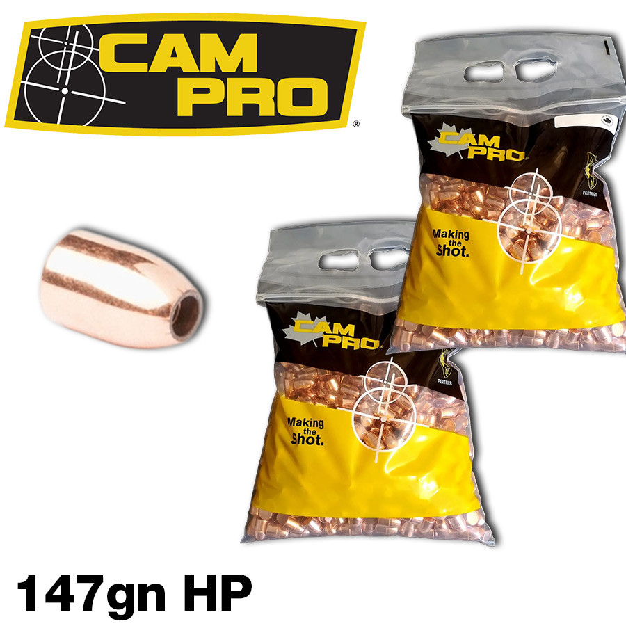 CamPro - .356 9mm/38Super - 147 gn - Hollow Point - 1000 Count