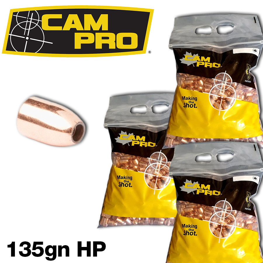 CamPro - .356 9mm/38 Super - 135gn - HP - 1500 Count