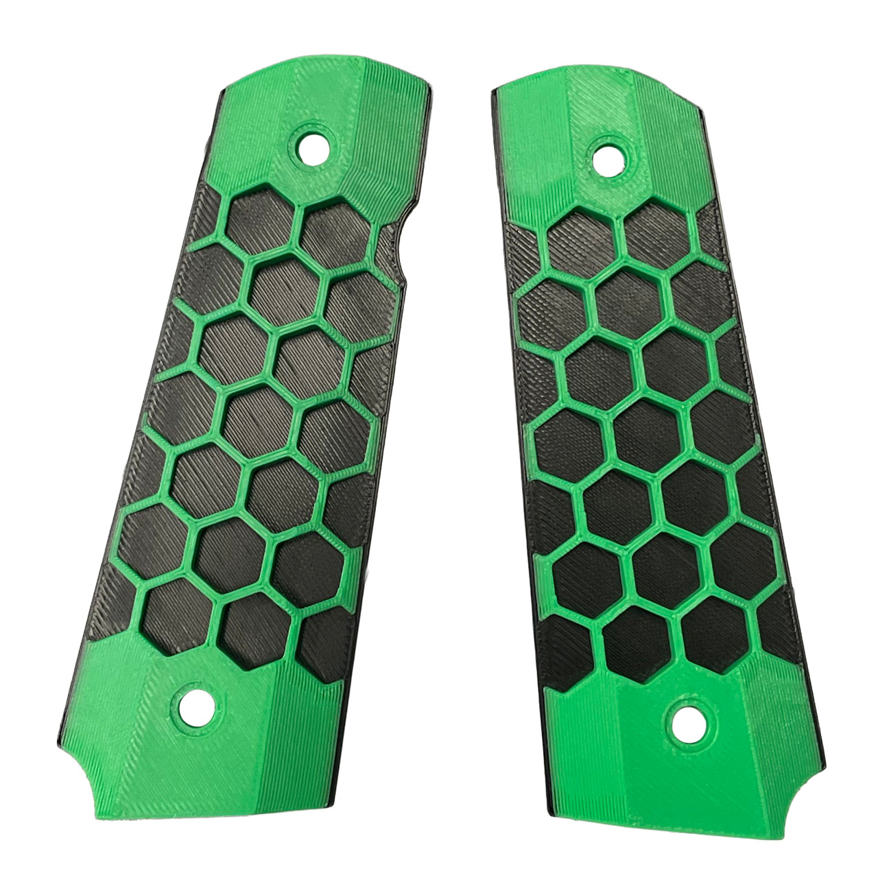 Paintballshop - 45 Grip Panels - Hex - Black/Green