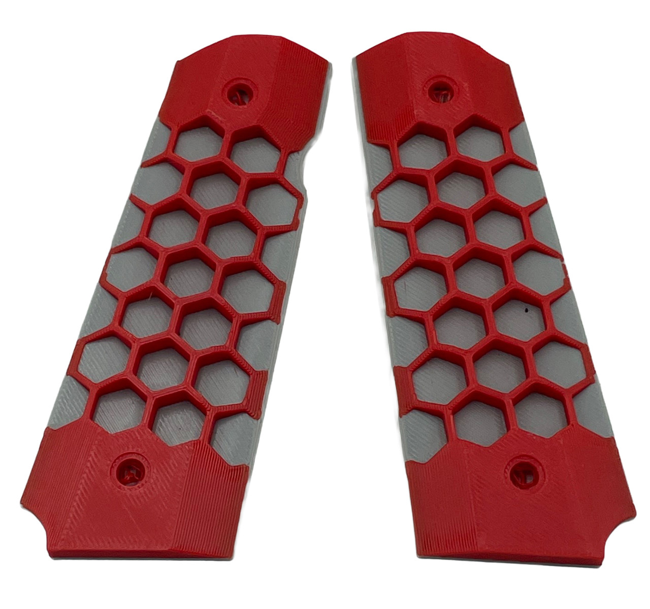 Paintballshop - 45 Grip Panels - Hex - Grey/Red