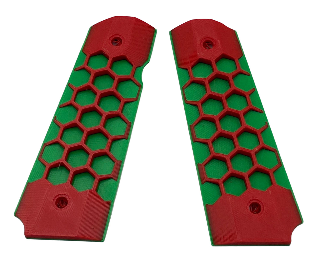 Paintballshop - 45 Grip Panels - Hex - Green/Red