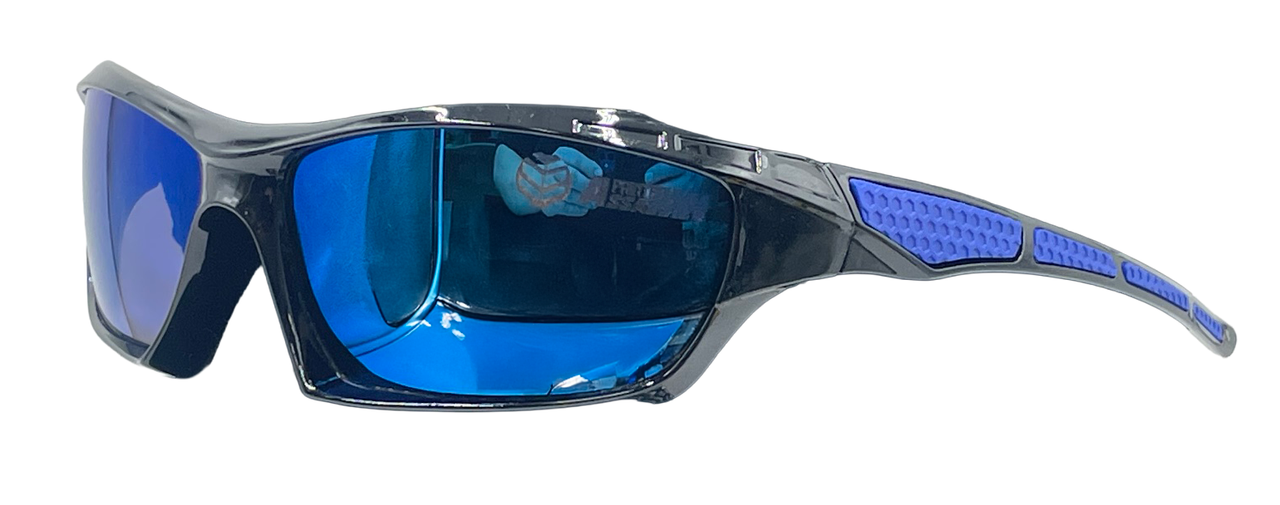 Paintball Assassin - Phantom Glasses - Black/Blue Frame - Blue Mirror