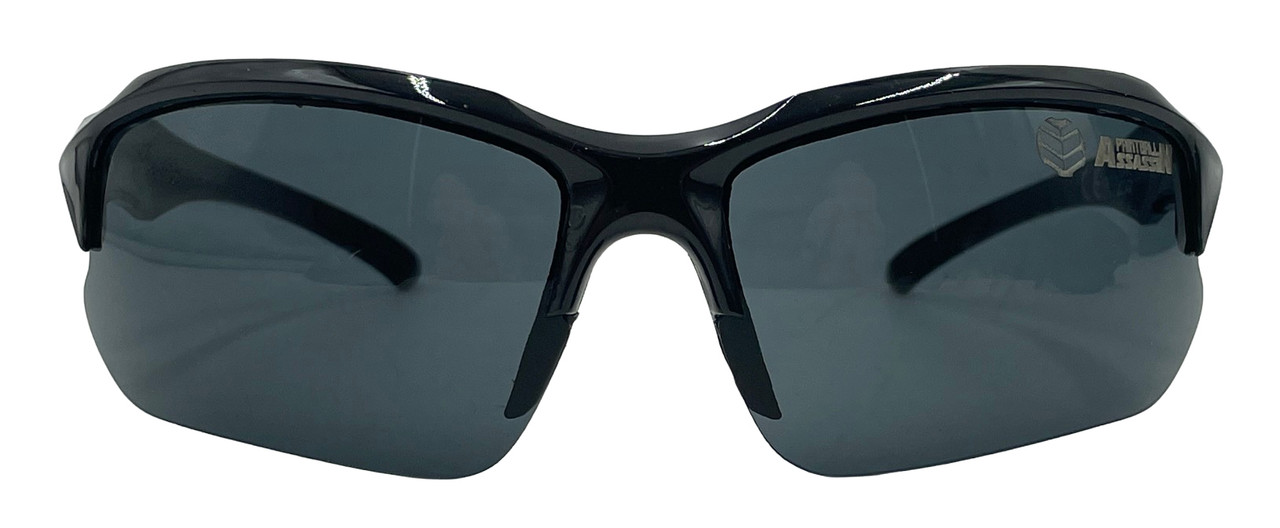 Paintball Assassin - Blade Glasses - Black/Black Frame - Smoke