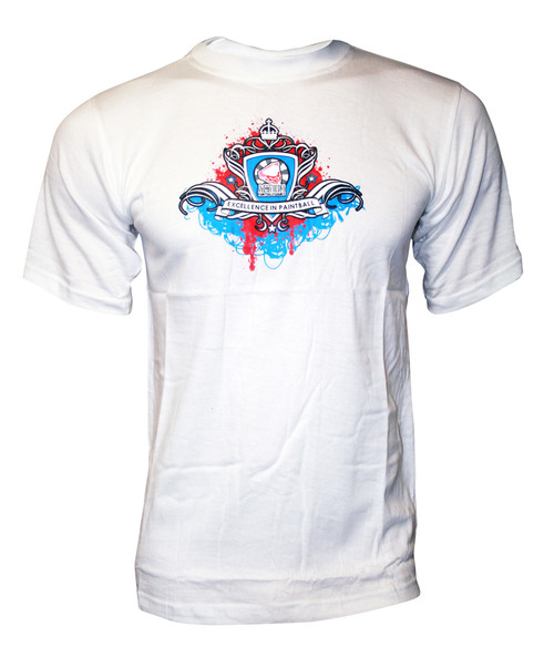 Action Paintball Games - Tshirt - Crown - White - XL.
