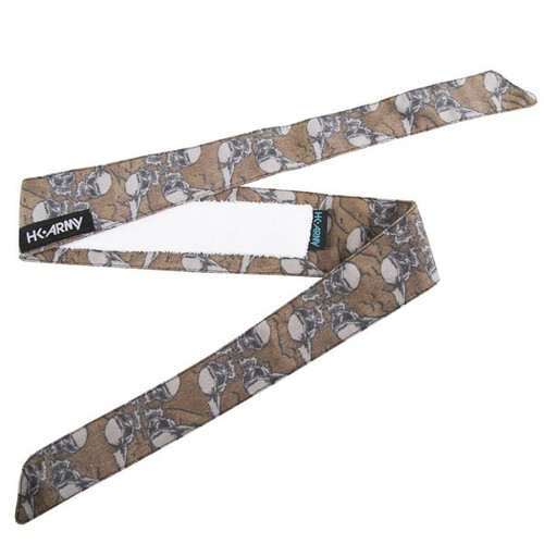 HK - Headband Vintage - Skulls - Tan