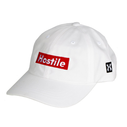 HK - Dad Hat - Hostile - White