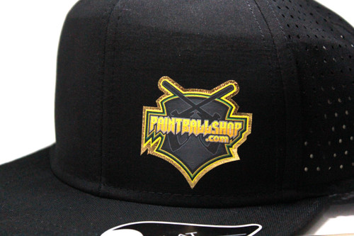 Paintballshop.com - Performance Flat Brim Hat - Gold Logo