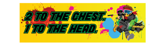 Paintballshop - 2 To The Chest - Bumper Sticker