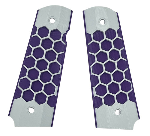 Paintballshop - 45 Grip Panels - Hex - Purple/White