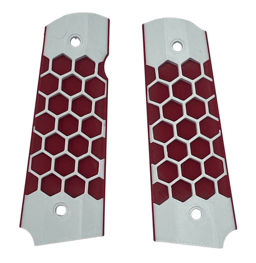 Paintballshop - 45 Grip Panels - Hex - Red/White