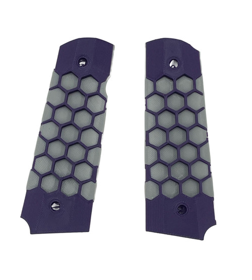 Paintballshop - 45 Grip Panels - Hex - Grey/Purple