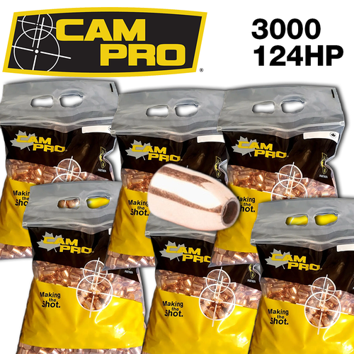 CamPro - .356 9mm/38 Super - 124gn - Hollow Point - 3000 Count
