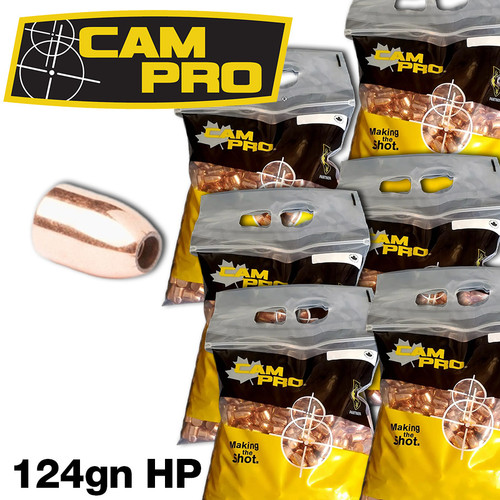 CamPro - .356 9mm/38 Super - 124gn - HP - 3000 Count